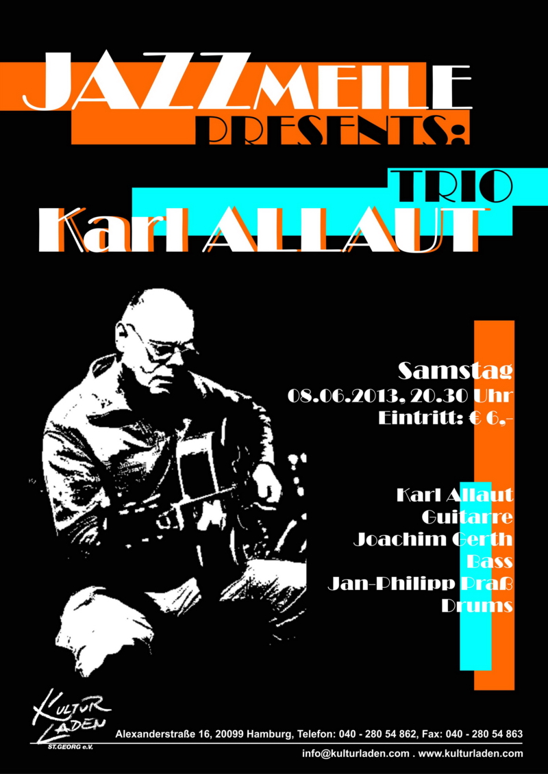 Plakat 2013 email Karl Allaut Trio  jazzinhamburg